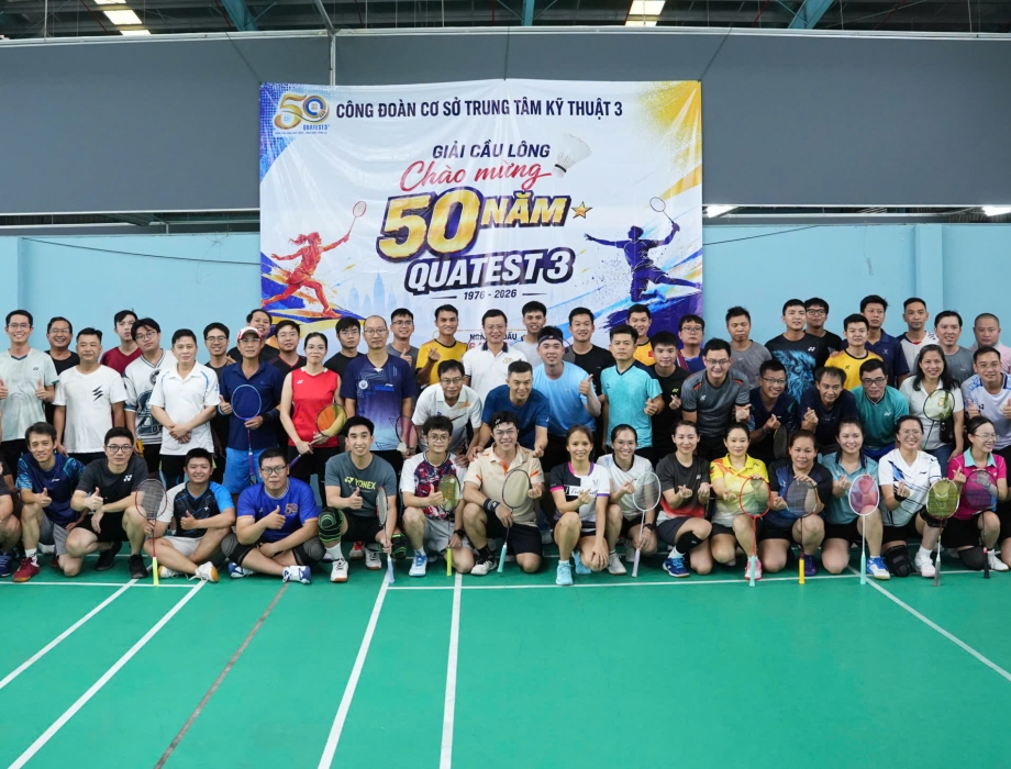 Giải cầu lông với chủ đề “QUATEST 3 - 50 năm đồng hành cùng chất lượng, vững bước tương lai” năm 2026