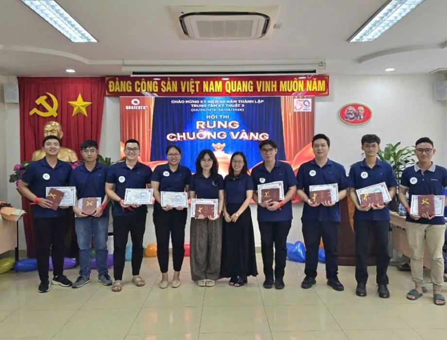 Tổ chức và trao giải cuộc thi “Rung chuông vàng” hướng đến Chào mừng Kỷ niệm 50 năm thành lập QUATEST 3
